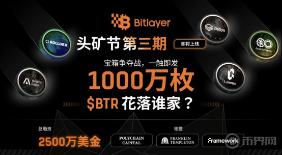 奖励1千万枚BTR：累计融资2500万美元的Bitlayer开启新一轮抢头矿活动