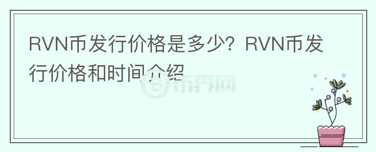 RVN币发行价格是多少？RVN币发行价格和时间介绍图标