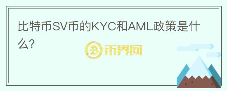 比特币SV币的KYC和AML政策是什么？图标