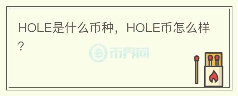 HOLE是什么币种，HOLE币怎么样？图标