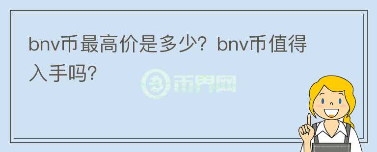 bnv币最高价是多少？bnv币值得入手吗？图标