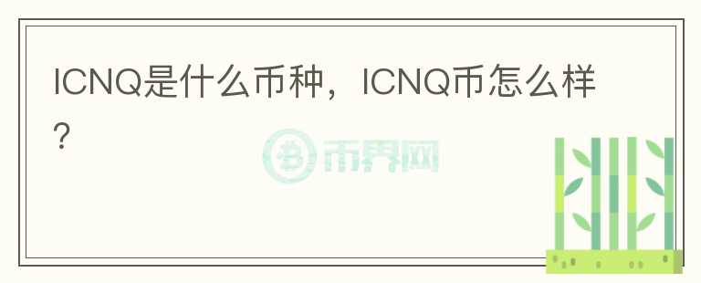 ICNQ是什么币种，ICNQ币怎么样？图标