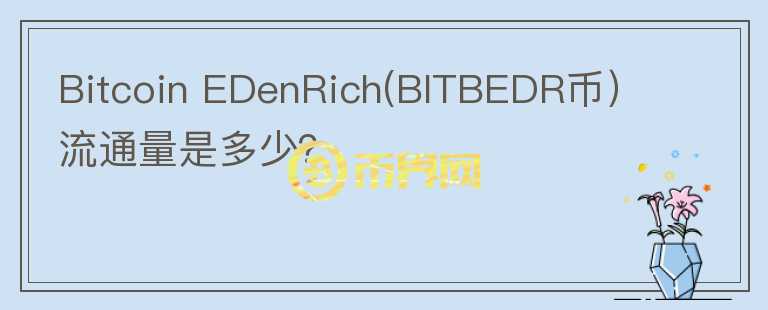 Bitcoin EDenRich(BITBEDR币）流通量是多少？图标