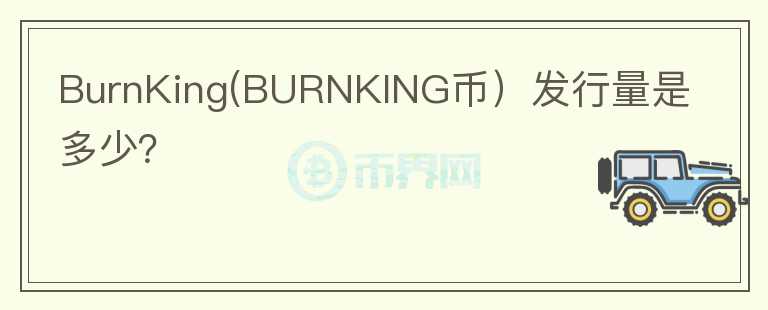 BurnKing(BURNKING币）发行量是多少？图标