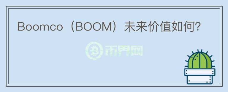 Boomco（BOOM）未来价值如何？图标