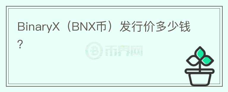 BinaryX（BNX币）发行价多少钱？图标