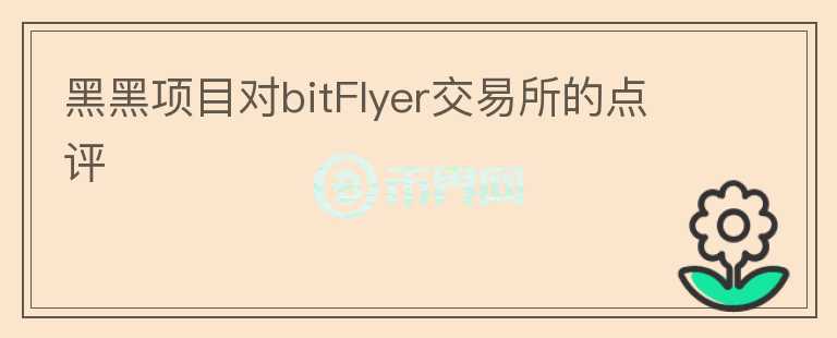 黑黑项目对bitFlyer交易所的点评