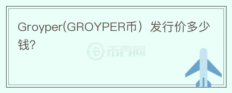 Groyper(GROYPER币）发行价多少钱？图标