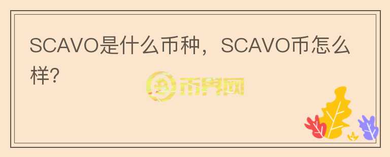 SCAVO是什么币种，SCAVO币怎么样？图标