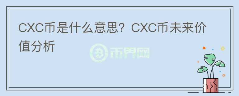 CXC币是什么意思？CXC币未来价值分析