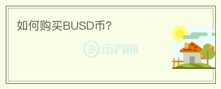 如何购买BUSD币？图标