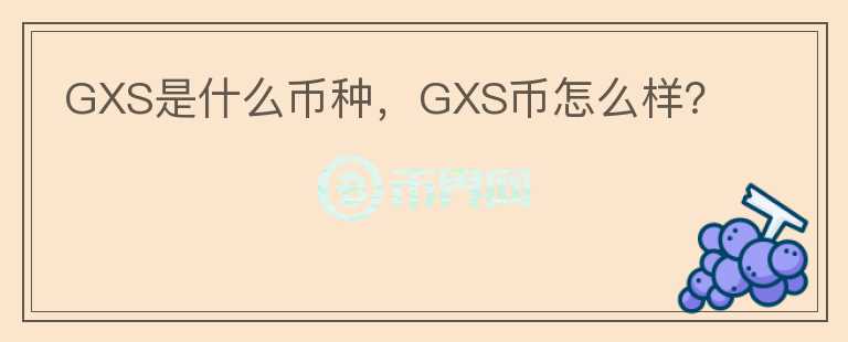 GXS是什么币种，GXS币怎么样？图标