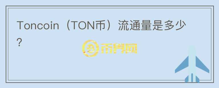 Toncoin（TON币）流通量是多少？图标