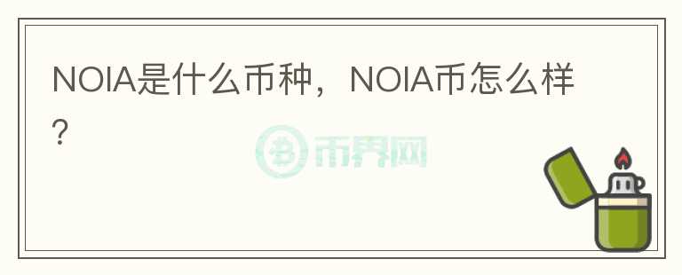 NOIA是什么币种，NOIA币怎么样？图标