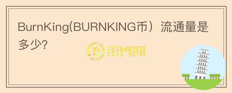 BurnKing(BURNKING币）流通量是多少？图标