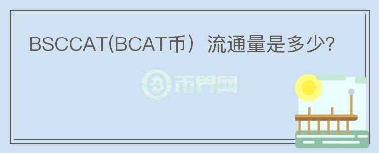 BSCCAT(BCAT币）流通量是多少？图标