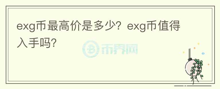 exg币最高价是多少？exg币值得入手吗？图标